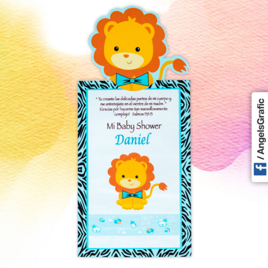 Tarjeta de Baby Shower Angels Graphic