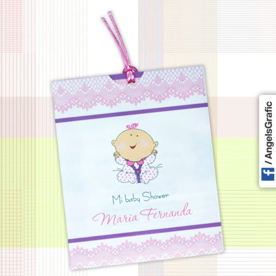 Tarjeta de Baby Shower Angels Graphic