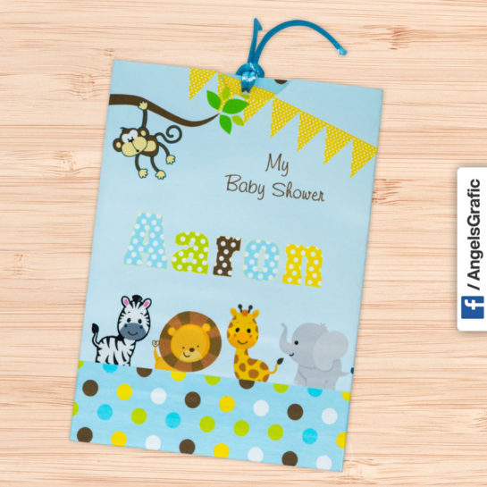Tarjeta de Baby Shower Angels Graphic