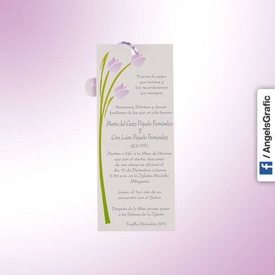 Angelsgraphic - Tarjeta de misa de honras defuncion