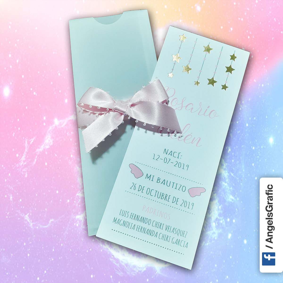 capillo bautiz 2 angel graphic recuerdo de bautizo