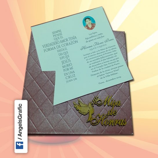 INVITACION DE MISA - ANGELS GRAPHIC