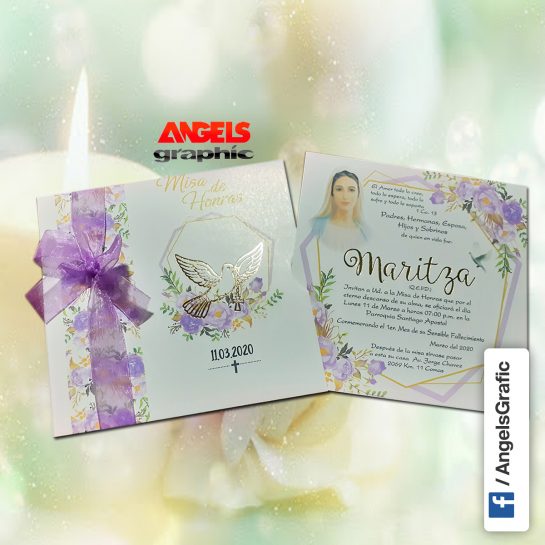 INVITACION DE MISA - ANGELS GRAPHIC