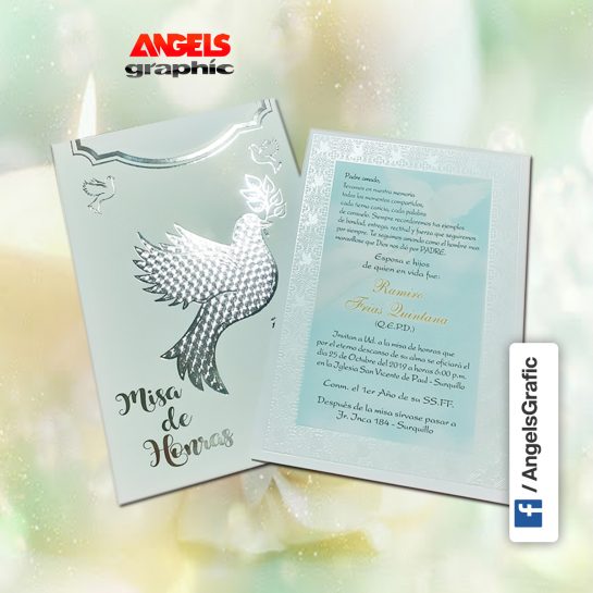 INVITACION DE MISA - ANGELS GRAPHIC