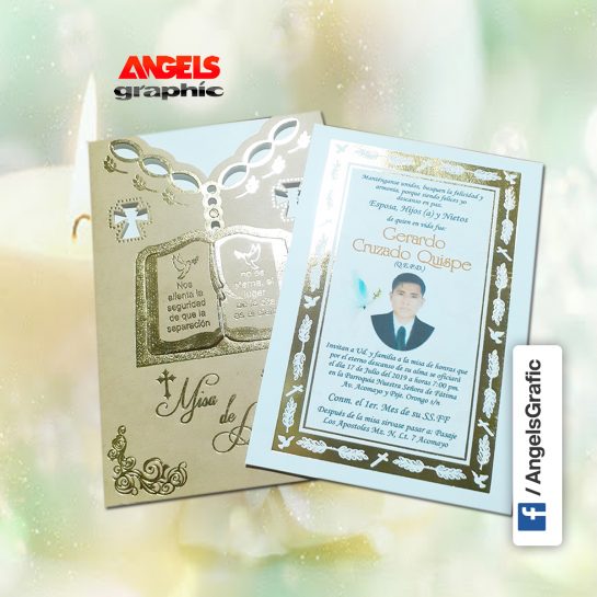 INVITACION DE MISA - ANGELS GRAPHIC