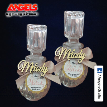 15 años botellita melody - angels graphic