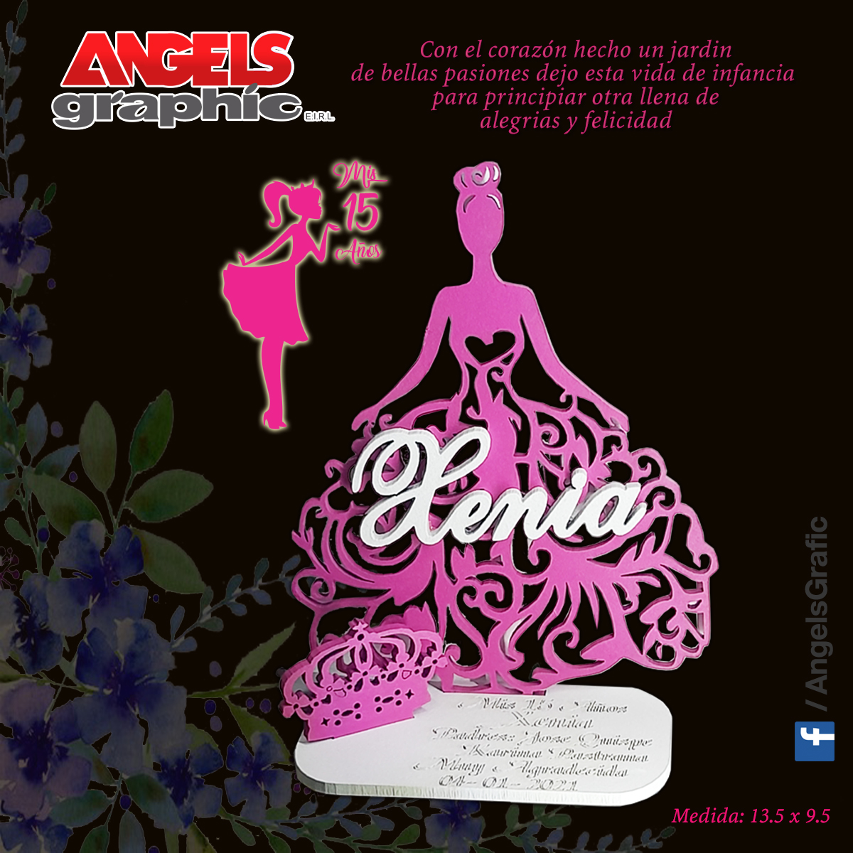 Recuerdo de Quince Años (rek-519) - Angels Graphic
