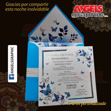 INVITACION DE 15 AÑOS -ANGELS GRAPHIC