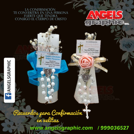 Angels graphic - recuerdo de confirmacion velita