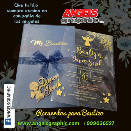invitacion bautizo daven 2 - angels graphic