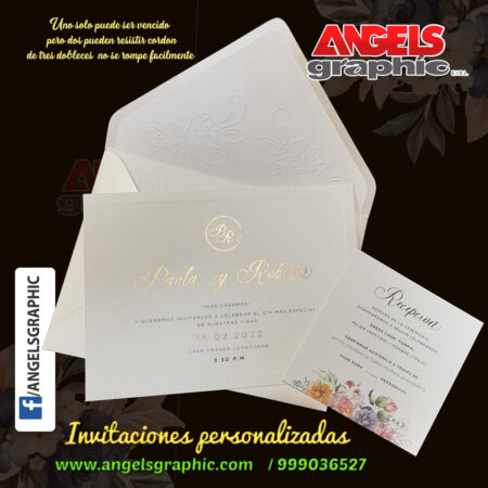 PARTES DE MATRIMONIO PAOLA Y ROBERTO, ANGELS GRAPHIC