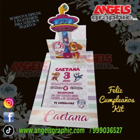 invitaciones de cumpleaños niña - angels graphic