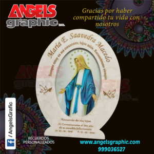 cuadrito misa en maderita - angels graphic