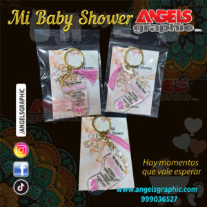 llaveritos baby shower, angels graphic