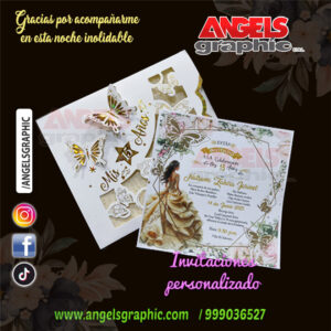 15 años dorado, angels graphic