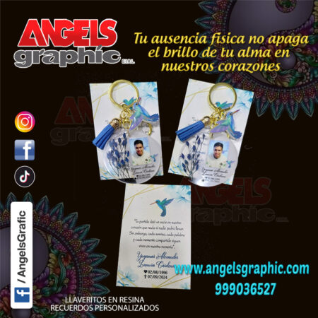 LLAVERO EN RESINA, ANGELS GRAPHIC